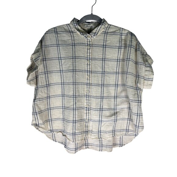 Madewell Lightspun Hilltop Shirt in Windowpane - Picture 4 of 11